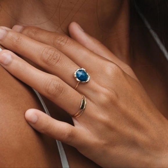 bluboho Jewelry - Bluboho Apatite Mood Stone ring, 14k solid yellow gold, discontinued